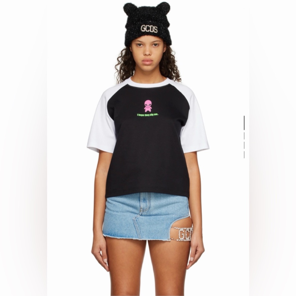 GCDS Black Wirdo T-Shirt